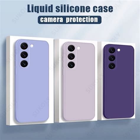 Funda blanda de silicona líquida para Samsung Galaxy S23 S22 S21