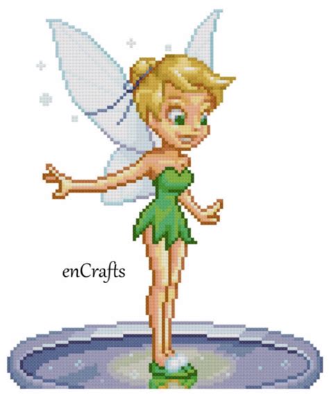 Tinker Bell Peter Pan Pixel Art Pattern Pixel Art Templates Disney