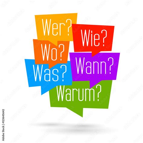 W Fragen Wer Wie Was Wo Wann Warum Stock Vector Adobe Stock