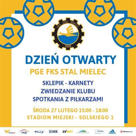 Dzień Otwarty PGE FKS Stal Mielec plan spotkań z zespołem ŚRODA 27