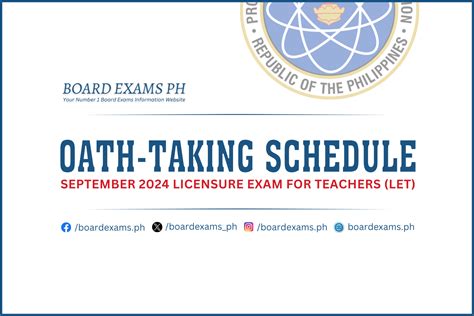 OATH TAKING September 2024 Licensure Exam For Teachers LET Board