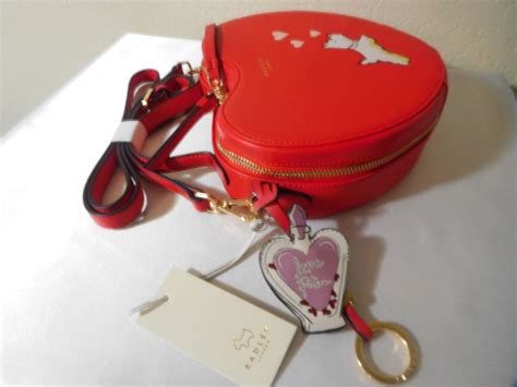 New Radley London Love Potion Heart Shape Small Red Zip Around