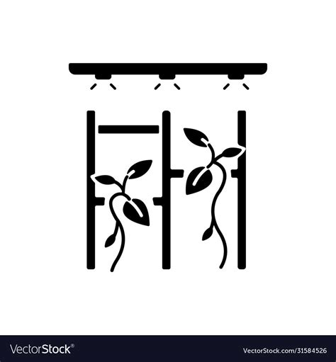 Vertical Garden Black Glyph Icon Royalty Free Vector Image