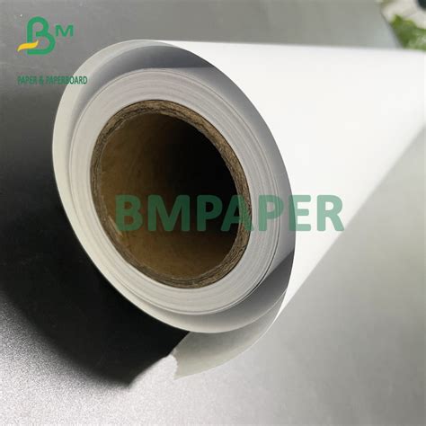 2'' Core 24'' x 150' Bright White Coated Bond Paper Roll 24lb for Color Poster Printing