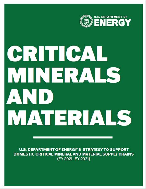 Critical Minerals And Materials Department Of Energy