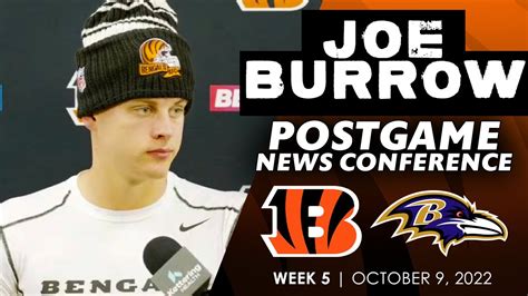 Joe Burrow On Cincinnati Bengals Loss To Baltimore Ravens On Sunday