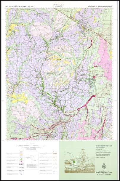 Dunolly Deep Lead Geological Map Victoria Maps Books