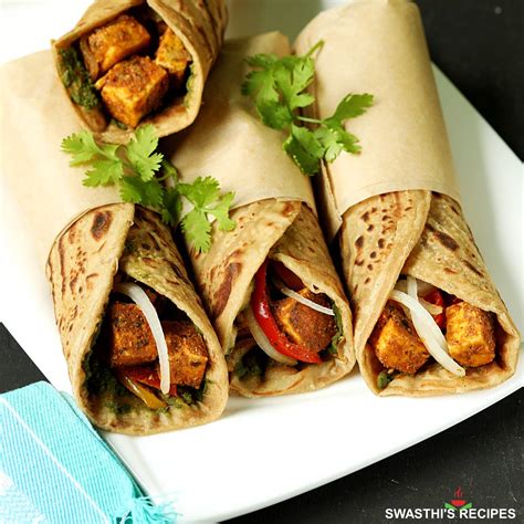 Paneer Kathi Roll Recipe Swasthi S Recipes