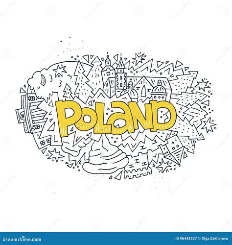 Poland Symbols Vector Illustration Stock Vector - Illustration of ...