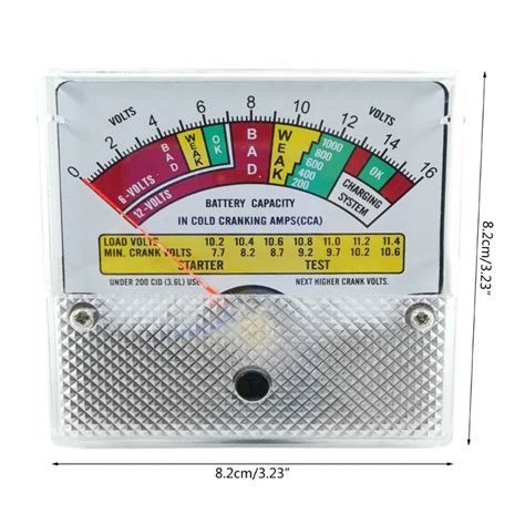 Volt Metro De Bater A De 6V 12V 16V Indicador De Capacidad De La Bater