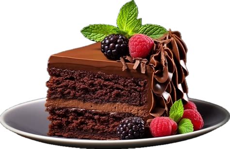 AI generated chocolate cake slice png 35063079 PNG