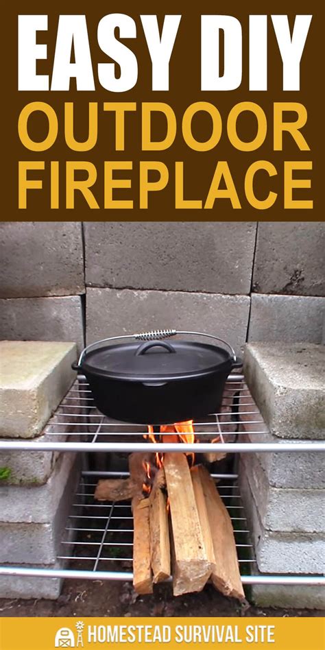 Easy DIY Outdoor Fireplace | Diy outdoor fireplace, Outdoor fireplace ...