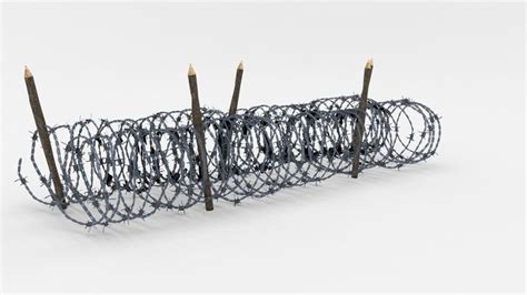 Low Poly Barb Wire Obstacle 15 Low Poly Obstacles Barbs