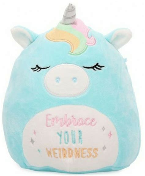 Squishmallow Hudson The Unicorn 8 Inspirational Message Rare Kellytoy