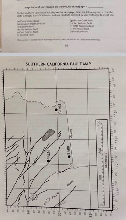 Solved Magnitude Of Earthquake On The PALM Seismograph On Chegg