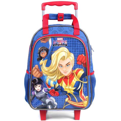 Mochila Escolar Rodinha Miss Marvel Rising Secret Warriors No Shoptime