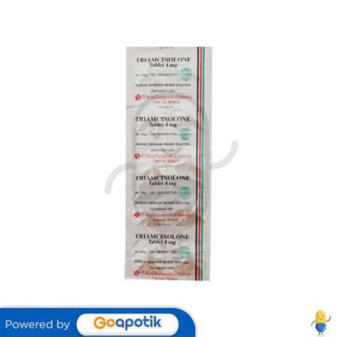 Ulasan Produk TRIAMCINOLONE NULAB 4 MG STRIP 10 TABLET