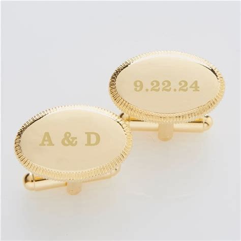 Personalized Gold Cufflinks For Him