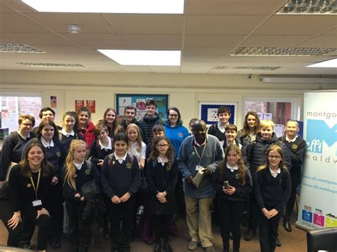 Meeting Nimrod Wambette during Fairtrade Fortnight Megan Jones-Evans, Deputy Head Girl ...