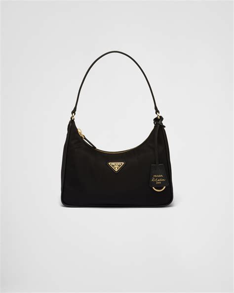 Black Prada Re Edition 2005 Re Nylon And Saffiano Mini Bag PRADA