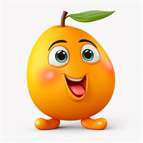 Premium Ai Image Mango 2d Cartoon Illustraton On White Background High