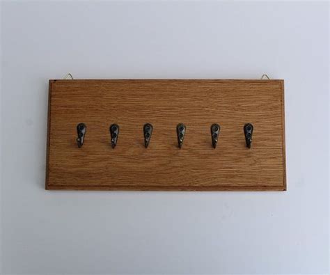 Oak Key Holder Etsy Wooden Key Holder What Sells On Etsy Key Holder