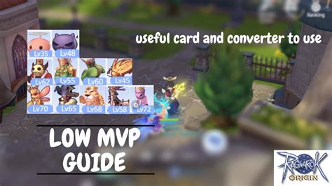 LOW MVP GUIDE Card And Weapon Attribute To Use Ragnarok Origin