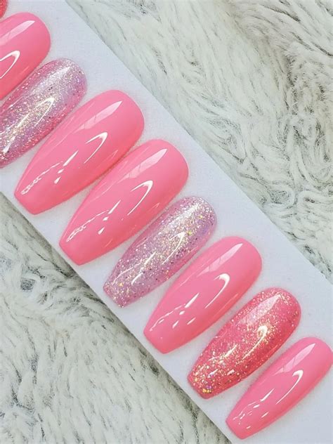 Bright Pink Acrylic Nails