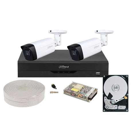 Kit Complet 2 Camere Supraveghere Video Full HD Pentru Exterior IR80m