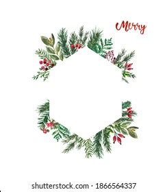 Festive Cheerful Christmas Card Border Template Stock Illustration