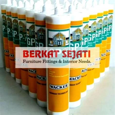 Jual Lem Silicone Sealant GP N WACKER NETRAL NEUTRAL Lem Kaca WHITE