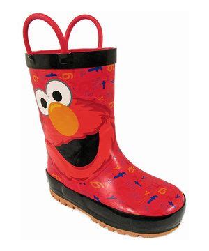 Loving this Red Elmo Rain Boot - Kids on #zulily! #zulilyfinds Red Rain ...