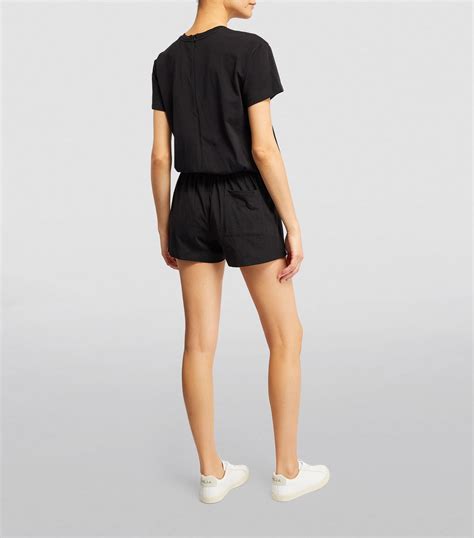 Atm Anthony Thomas Melillo Black Cotton Jersey Playsuit Harrods UK