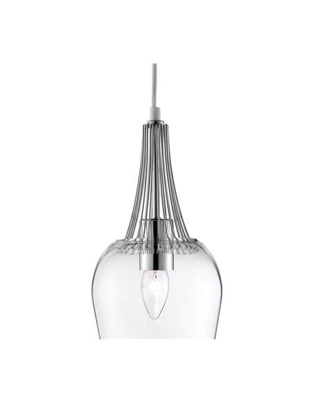 Searchlight Whisk Ceiling Pendant Chrome And Clear Glass