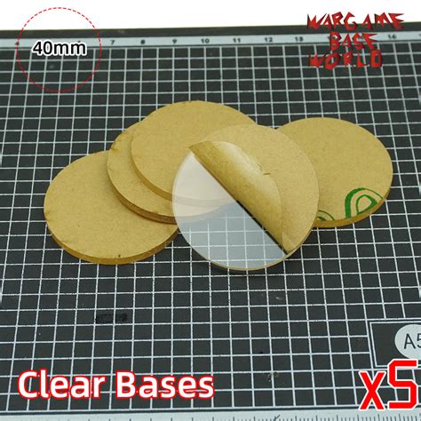 40mm Round Clear Bases Transparent Clear Bases For Miniatures