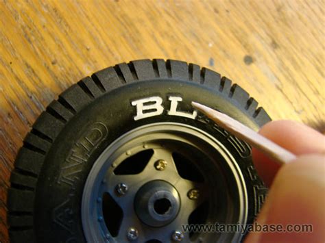 Tamiyabase Paint Tyre Letters