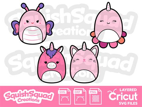 Squishmallow Custom Squad Layered Svg Files Dxf Png Digital Etsy Canada