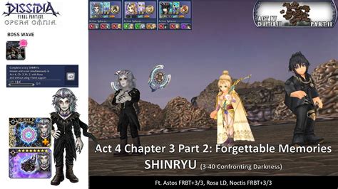 Dffoo Gl Act Chapter Pt Shinryu Rosa Ld Run Ft Astos Youtube