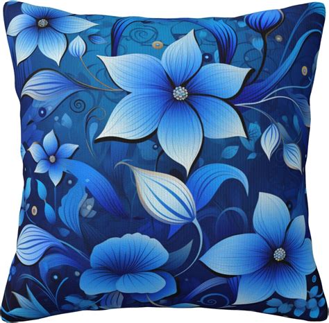 Amazon OHORTEB Purple Floral Throw Pillow Case Cute Flower Decor