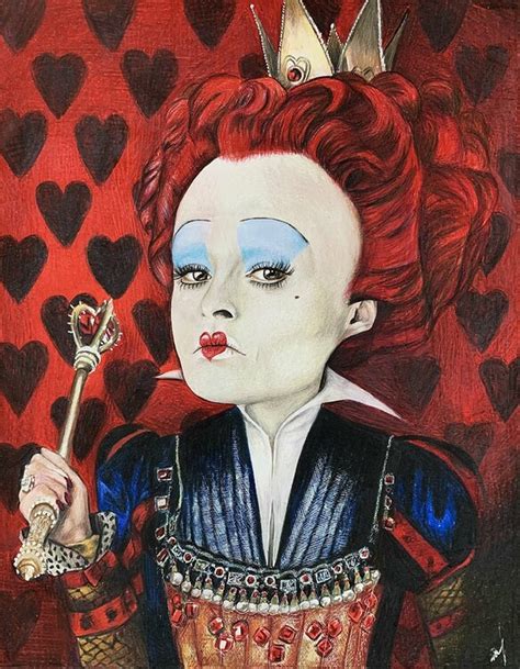 Queen Of Hearts Tim Burton Drawing