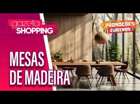 Mesas de madeira Armazém de Minas Mix Gazeta Shopping