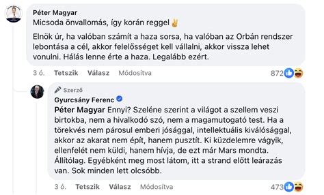 Gyurcs Ny Ferenc Posztban S Kommentben Is Kiosztotta A Gy L Lk Dve