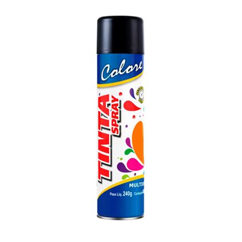 Tinta Spray Preto Fosco X Colore S Ferragens