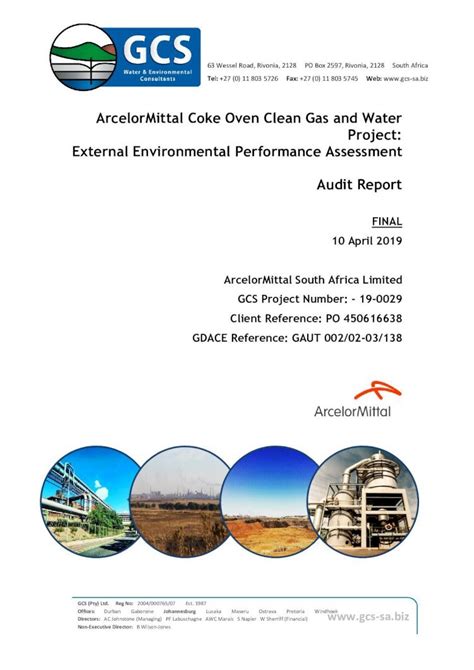 PDF ArcelorMittal Coke Oven Clean Gas And Water Project External