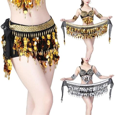 Cheap Belly Dance Belt Colorful Waist Chain Belly Dance Hip Scarf Belt