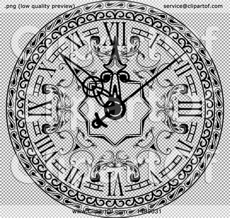 Antique Clock Face Clip Art