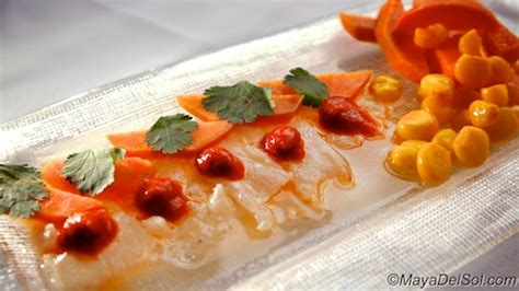 kampachi crudo | kona kampachi · citrus · cilantro · aji-rocoto tamarind sauce · choclo · sweet ...