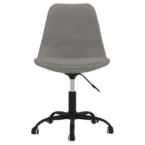 HUA Chaises De Bureau Chaise Pivotante De Bureau Gris Clair Tissu