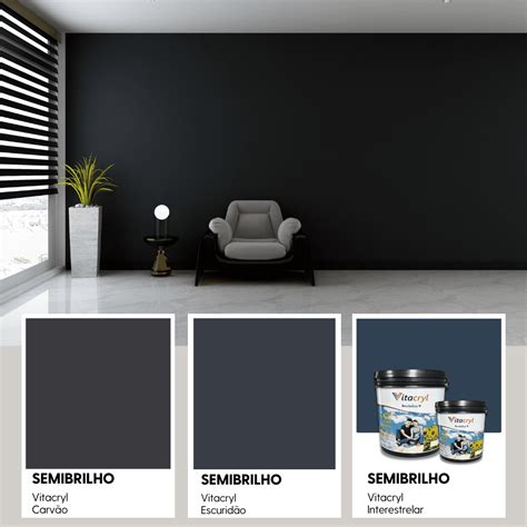 Semibrilho Premium Pretos Tintas Vitacryl