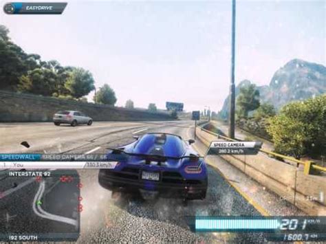 K Nigsegg Agera Need For Speed Mostwanted Top Speed Km H Youtube